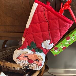 Festive Santa Christmas Oven Mitt